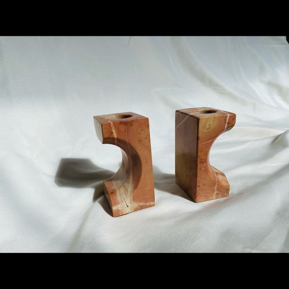 Stone Candlestick Holders - Picture 2 of 7